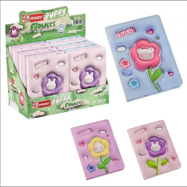 Mikro Not Defteri Puffy Flowers Pf-40