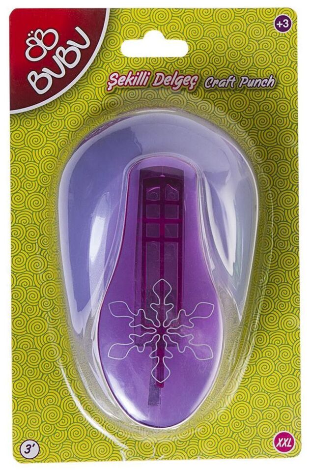 Bu-bu Şekilli Eva Ve Kağıt Delgeç Kar Tanesi 3'' De0016