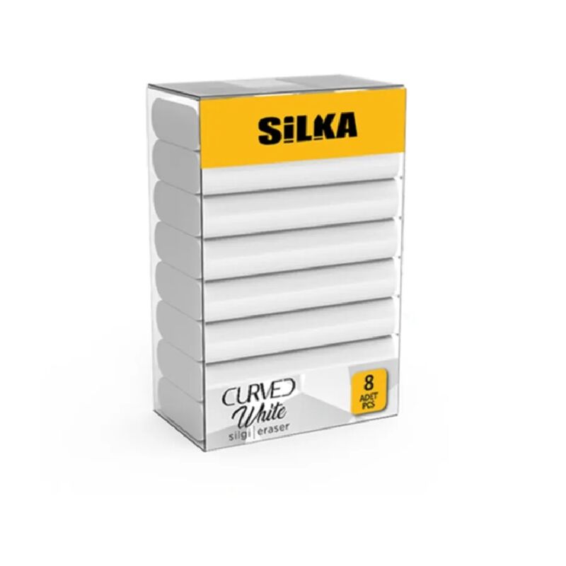 Silka Curved Beyaz Sılgı 8'li Sg.52