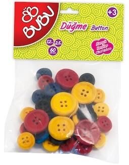 Bu-bu Renkli Düğme 1.2cm-2.5cm 40'lı Hs0007