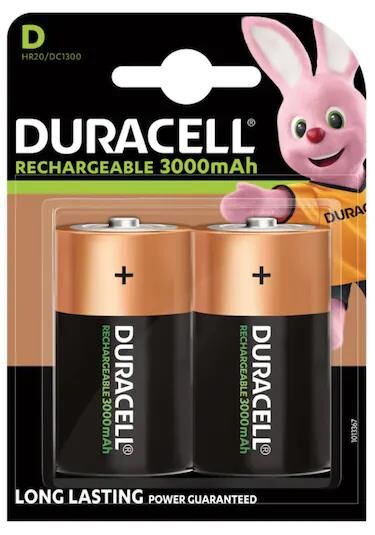 Duracell Şarjlı Pil 3000 Mah 2'li D Büyük Boy Hr20/dc1300