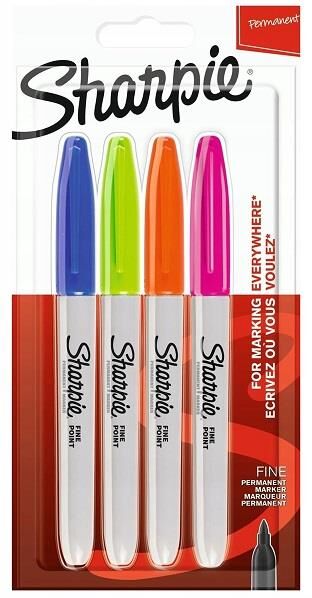 Sharpie Permanent Kalem Fine Canlı Renk 4'lü Bls Sh-2065403