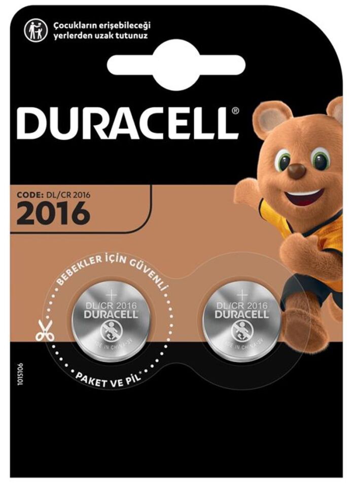 Duracell Pil Lıthıum 2'li Düğme 3 V 2016