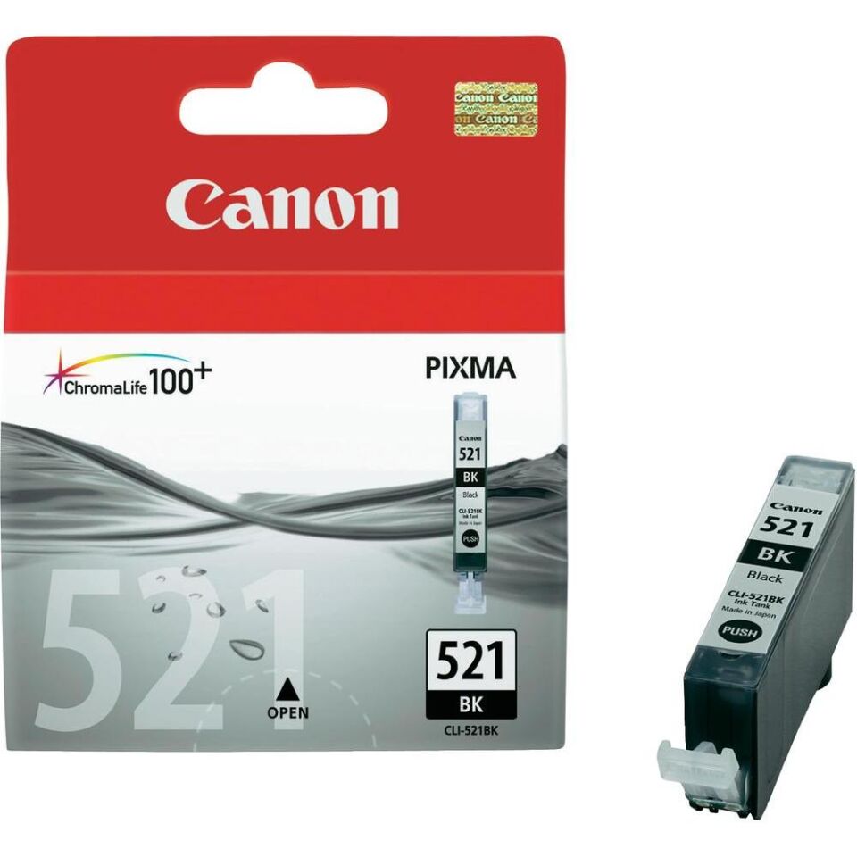 Canon Cli-521bk Black Siyah Mürekkep Kartuş Mp260-540-550-560-620-630 Mx860-870