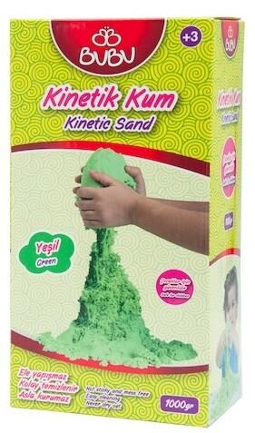 Bu-bu Oyun Kinetik Kumu 1000 Gr. Yeşil Ku0009