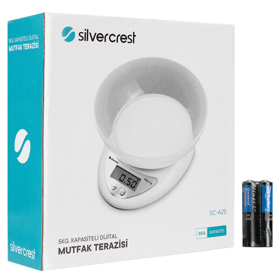 Silver Crest Sc-a25 5 Kg. Kapasiteli Dijital Mutfak Terazisi