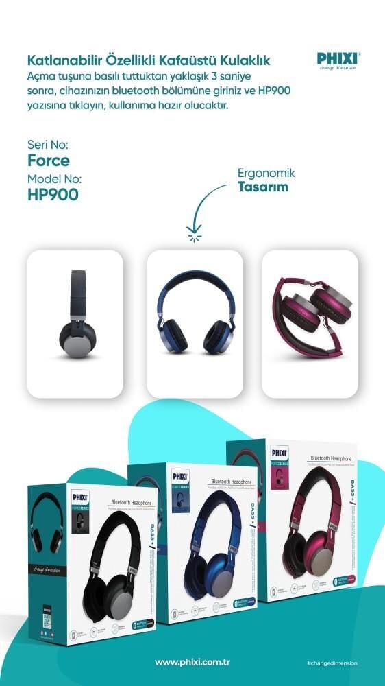 Phıxı Kulaklık Kablosuz Bluetooth Hp-900r