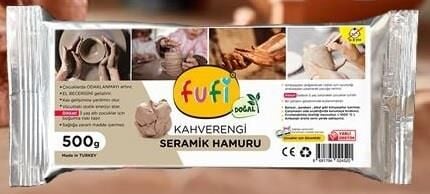 Fufi Seramik Hamuru ( Kil ) 500 Gr Kahve 500k
