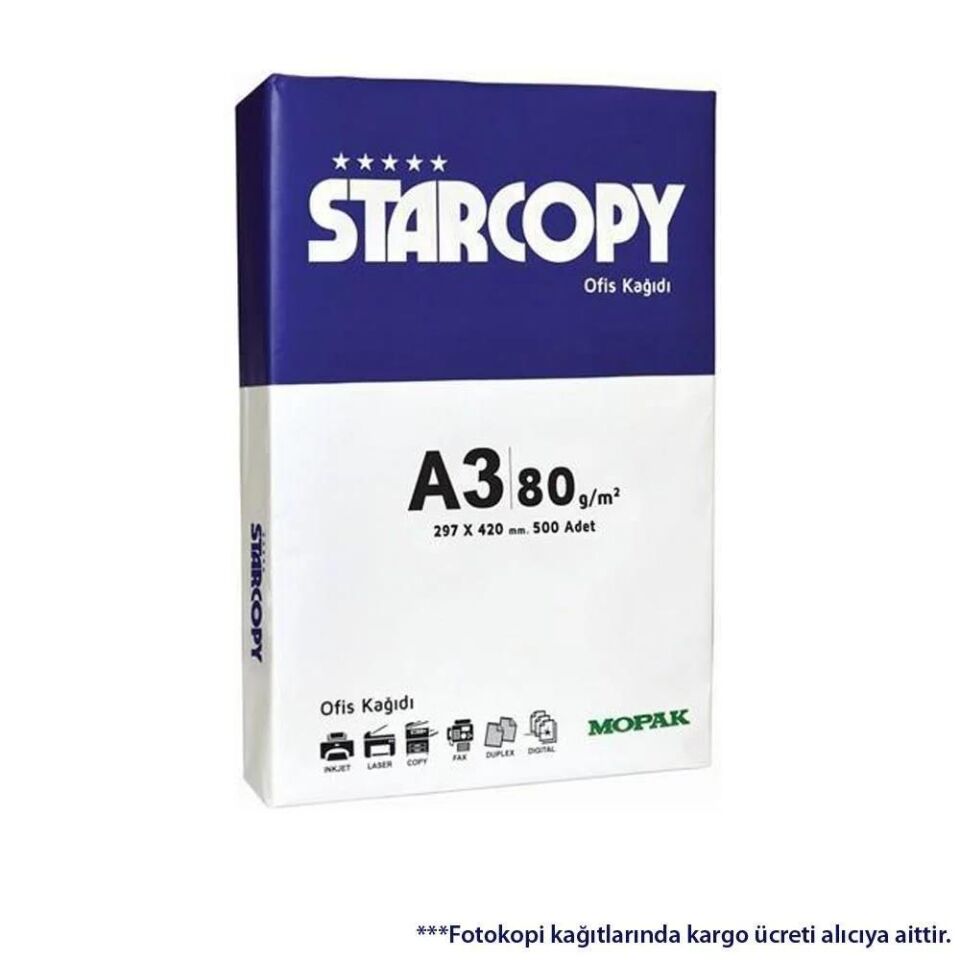 Mopak Fotokopi Kağıdı A3 Starcopy 80gr 500 Lü