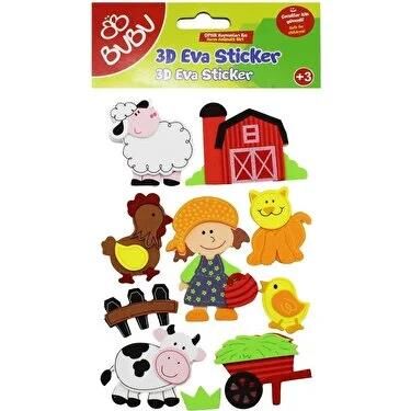 Bu-bu 3d Eva Sticker Çiftlik Hayvanları St0106