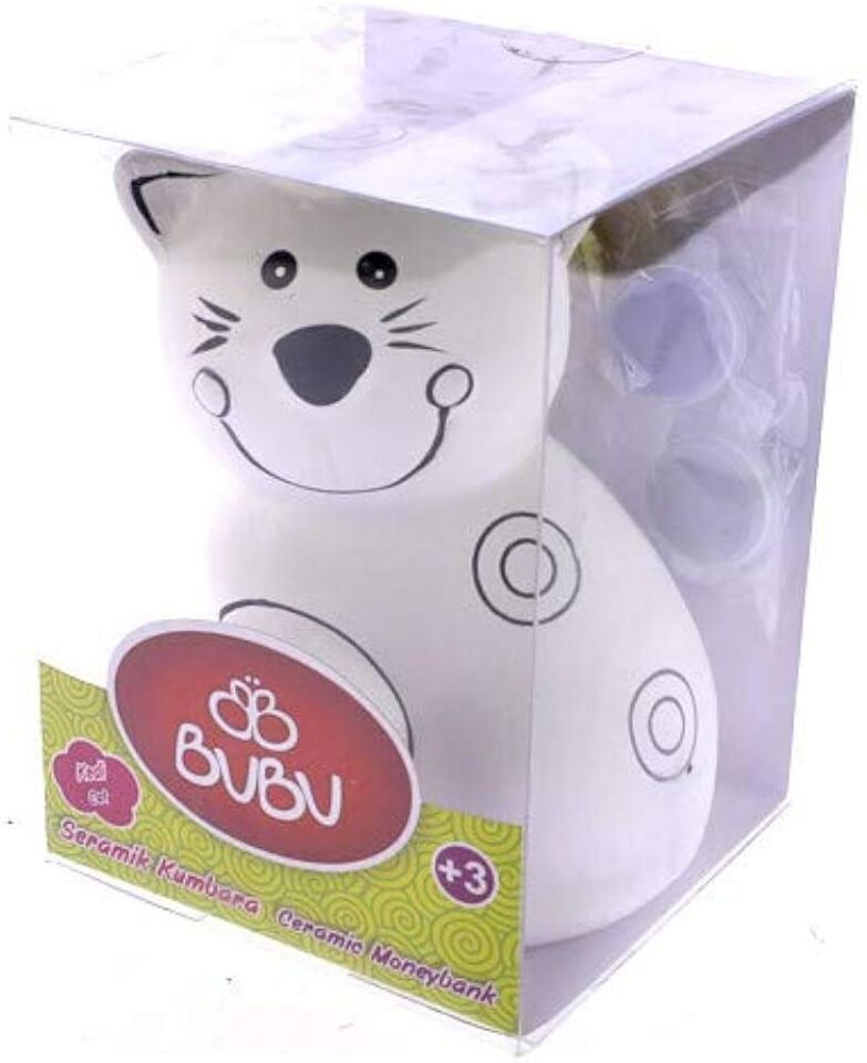 Bu-bu Seramik Kumbara Boyama Seti Kedi Sb0002