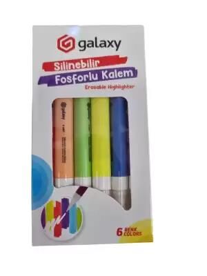 Galaxy Fosforlu Kalem 6'lı Silinebilir P2077