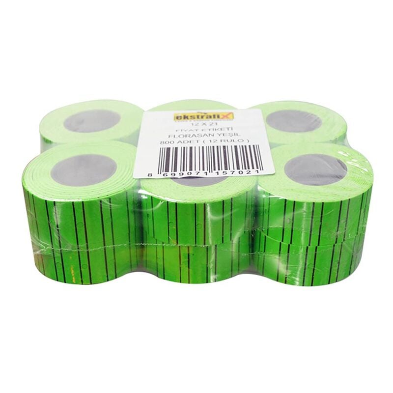 Ekstrafix Fiyat Etiketi 12x21 Mm Florasan Yeşil