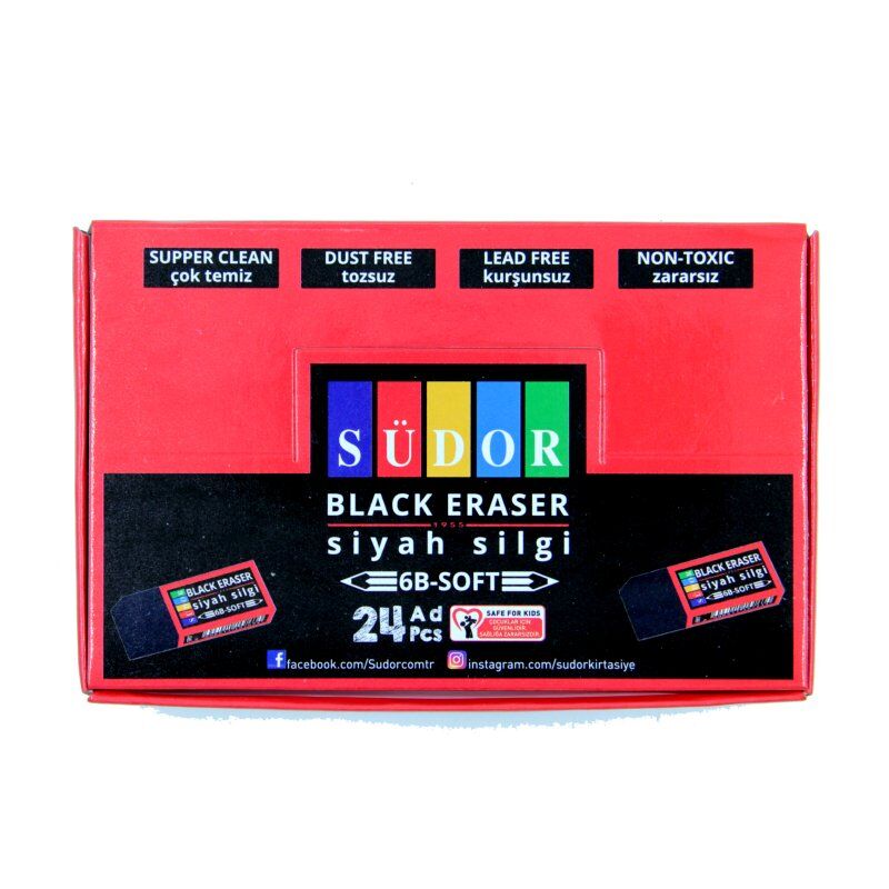 Südor Sınav Silgisi Siyah 24 Lü Er07