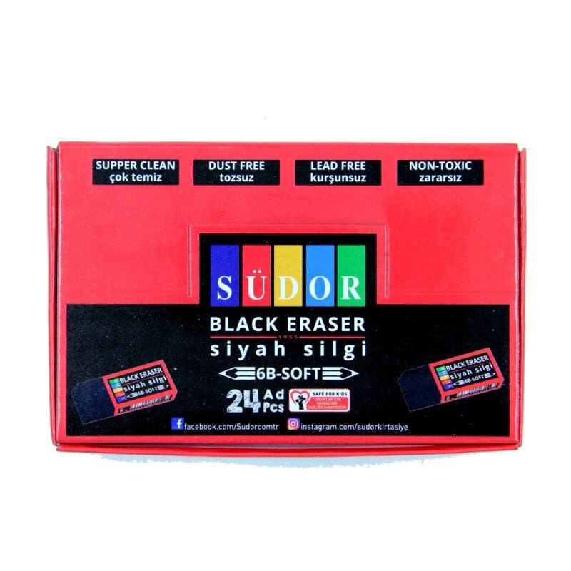 Südor Sınav Silgisi Siyah 24 Lü Er07