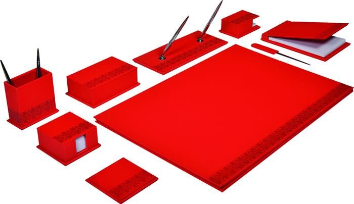 Gıpta Denım Sümen Takımı Kırmızı 10 Parça 7605