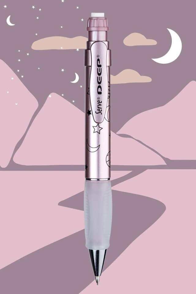 Serve Versatil Kalem 0,7mm Deep Metalik Roze Ay-yıldız