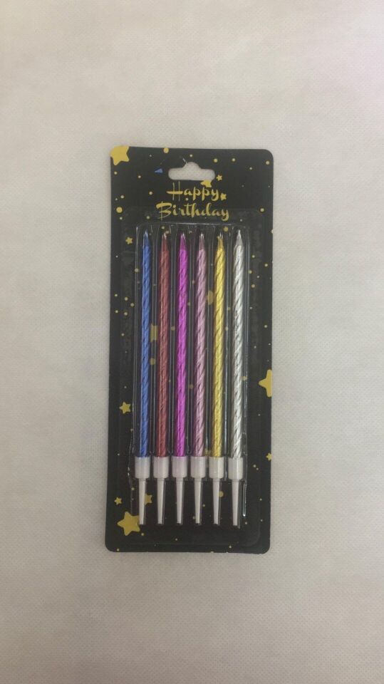 Nedi Mum 6'lı Çubuklu Burgulu 13 Cm Renkli Nd-2236m