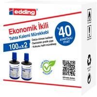 Edding Tahta Kalemi Mürekkebi 2'li 100 Ml Mavi Lm1199k203