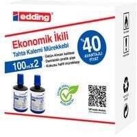 Edding Tahta Kalemi Mürekkebi 2'li 100 Ml Mavi Lm1199k203