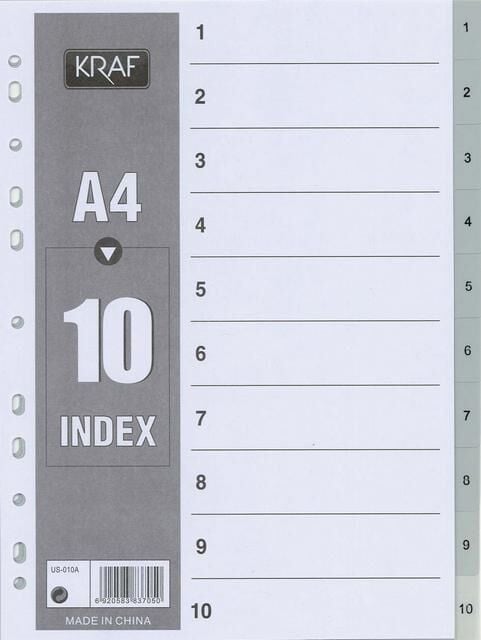 Kraf Seperatör 1-10 Rakam Plastik 1010