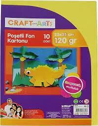 Craft And Arts Fon Kartonu 25x35 Cm 120 Gr 10'lu Renkli 30001077