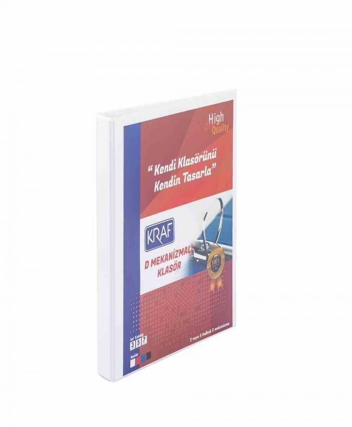 Kraf Firma Klasörü D Mekanizmalı 5 Cm 2 Halka Cepli Beyaz 1052