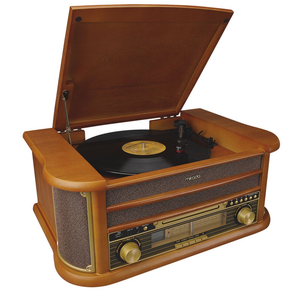 Mikado Nostalgia Mn-p325 Dönence Pikap Ahşap 2x5w Stereo Spk Mp3 Çalar Usb-radyo-cd-kaset -bt Müzik