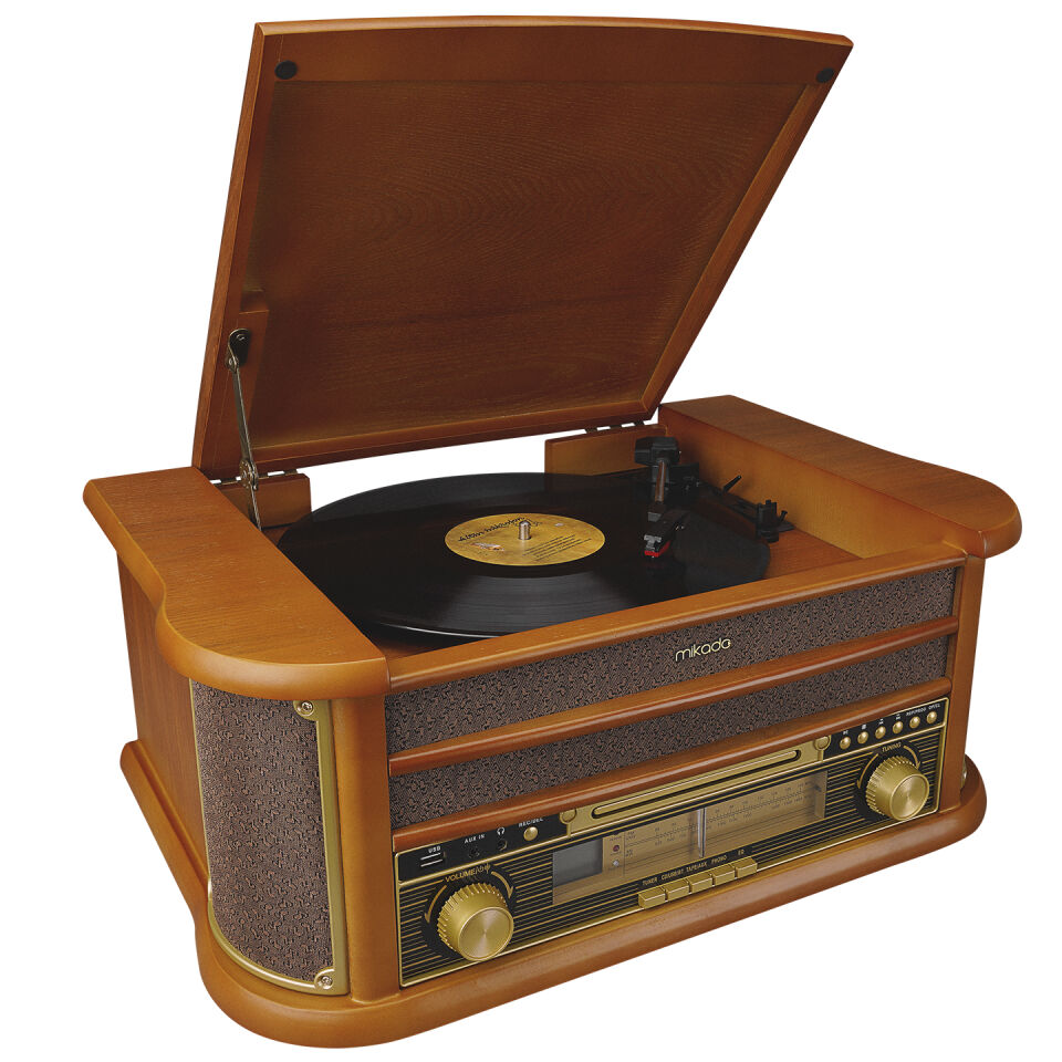 Mikado Nostalgia Mn-p325 Dönence Pikap Ahşap 2x5w Stereo Spk Mp3 Çalar Usb-radyo-cd-kaset -bt Müzik