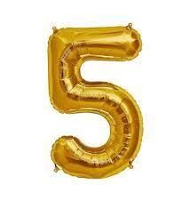 Nedi Folyo Balon Rakam 40'' 100 Cm Altın ( 5 )