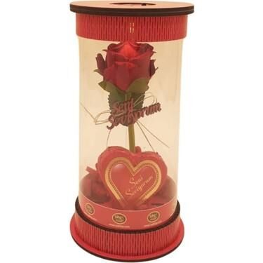 Şekilay Çikolatalı Gül Kutusu Ledli 16109