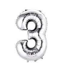 Nedi Folyo Balon Rakam 40'' 100 Cm Gümüş ( 3 )