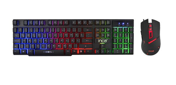 Inca Ikg-448 Raınbow Efect Mekanik Hisli Gaming Klavye+mouse Set
