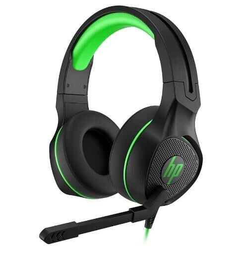 Hp Pavilion 400 4bx31aa Kablolu Mikrofonlu Kulak Üstü Oyuncu Kulaklığ Stero 3,5 Mm Siyah-yeşil