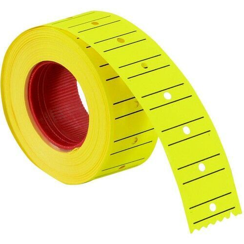 Tanex Makina Etiketi Çizgili 12x21 Mm Floresan Sarı Tnx1221550800