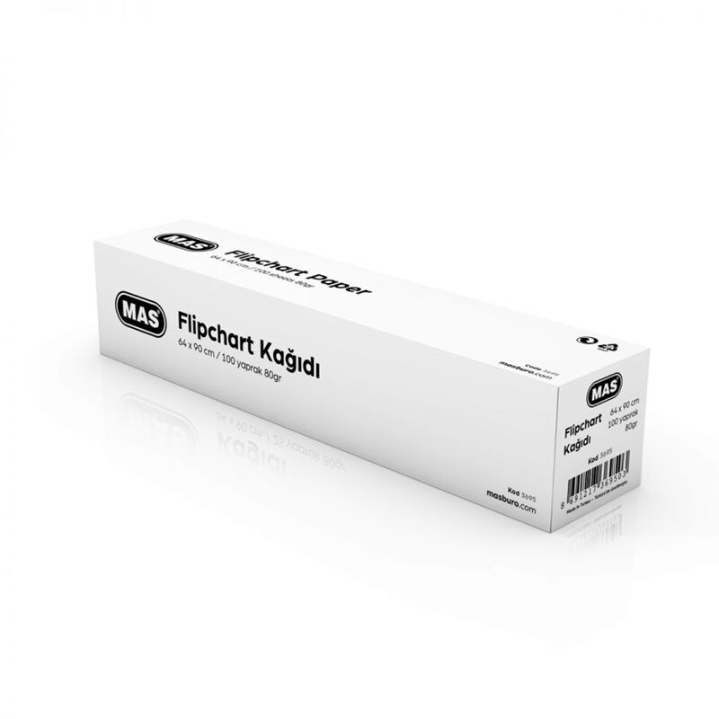 Mas Flipchart Kutulu 64x90 Cm Düz 100 Yaprak 80 Gr 3695