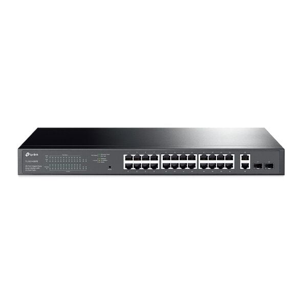 Tp-link Tl-sg1428pe 24 Port 10-100-1000 Poe+ Switch 2 Port Sfp Çelik Kasa Rack Mount