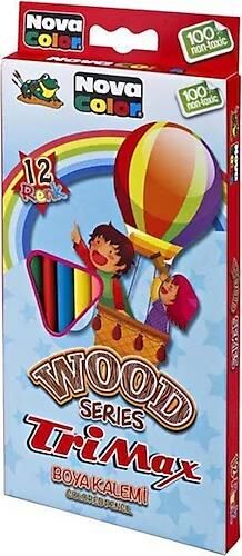 Nova Color Kuruboya 12'li Üçgen Trimax Karton Kutu Nc-407