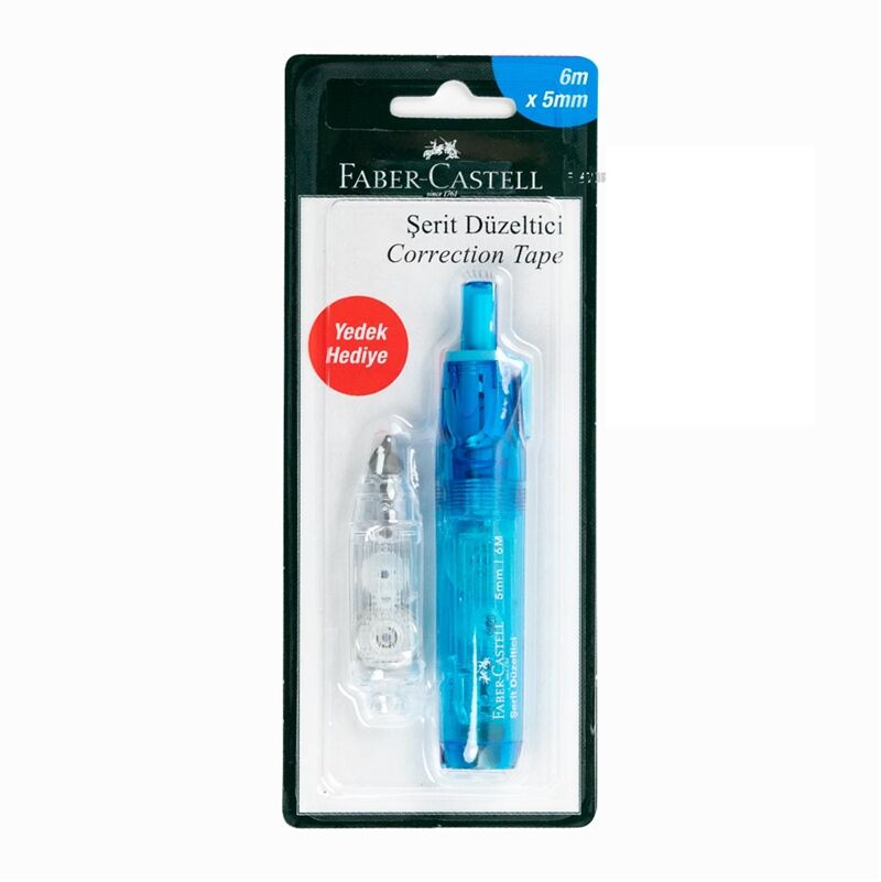 Faber Castell Şerit Silici Mavi + Refil 9279