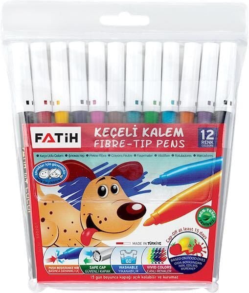 Fatih Keçeli Kalem 12'li Max Yıkanabilir Fa-34020