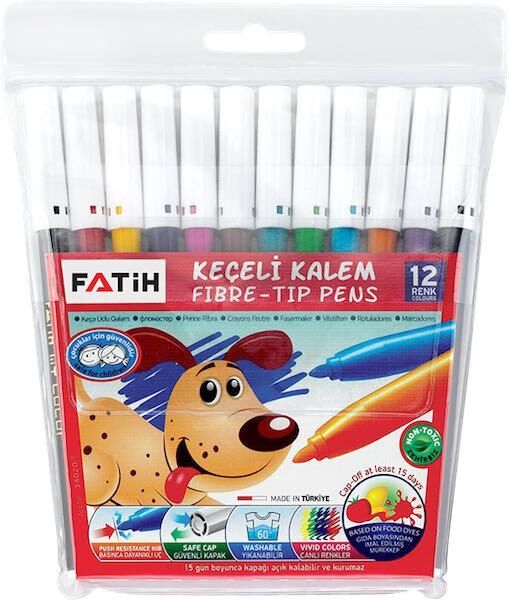 Fatih Keçeli Kalem 12'li Max Yıkanabilir Fa-34020