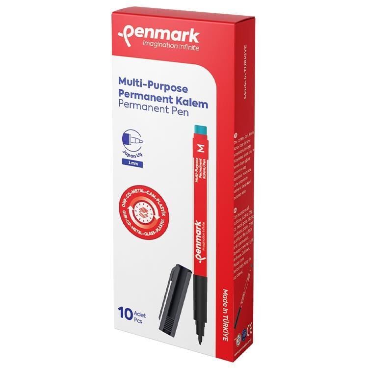 Penmark Asetat Kalemi Multi-purpose (m) Kırmızı Hs-206-03