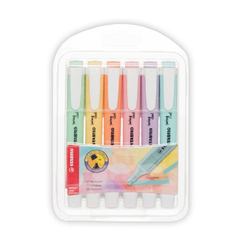 Stabilo Swing Cool Pastel Fosforlu Kalem 6'lı Paket 275/16-8