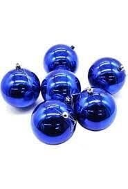 Nedi Ağaç Süsü Top 8 Cm 6 Lı Mavi Nedi-8006b