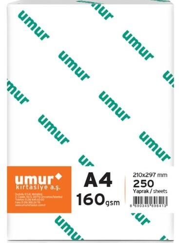 Umur Gramajlı Fotokopi Kağıdı 160 Gr 250'li Pkt 30002432