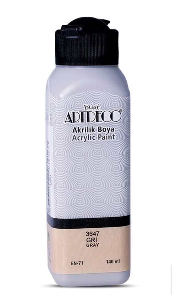 Artdeco Akrilik Boya 140ml Gri 3647 Lv-y-070r-3647