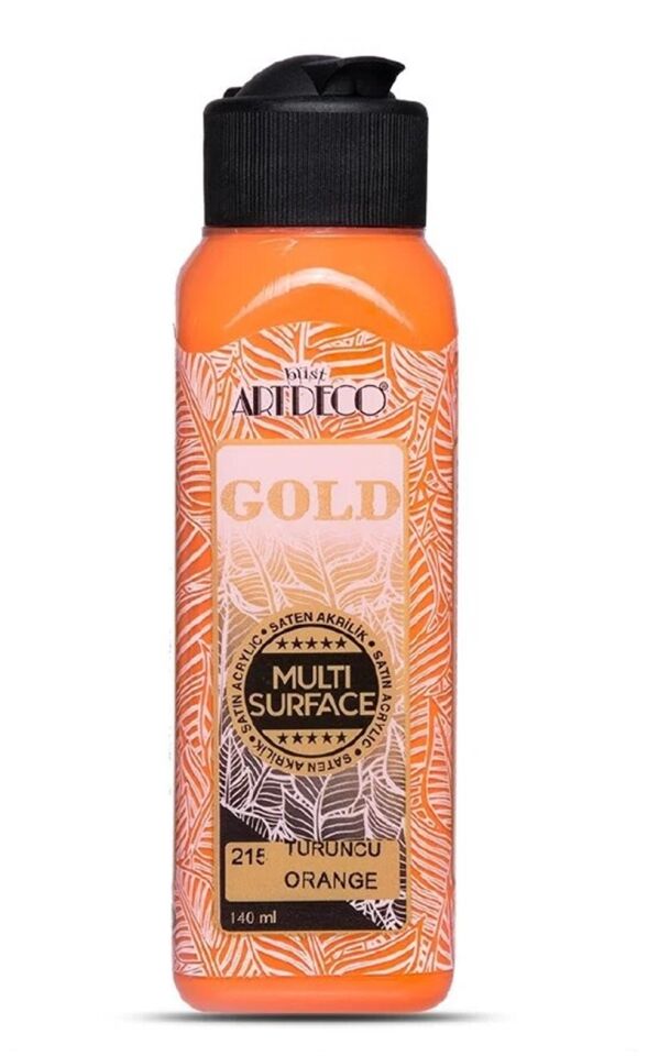 Artdeco Gold Multi-surface Akrilik Boya 140ml Turuncu 215 Lv-y-g70r-215