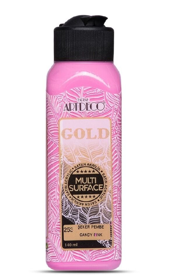 Artdeco Gold Multi-surface Akrilik Boya 140ml Şeker Pembe 253 Lv-y-g70r-253