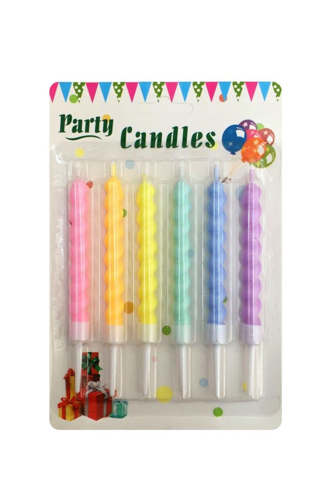 Nedi Mum Burgulu 6'lı Makaron 11 Cm Karışık 523m