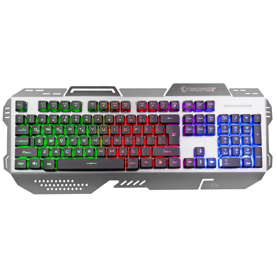 Rampage Kb-r74 Gökkuşağı Aydınlatmalı Usb Gaming Q Multimedia Klavye